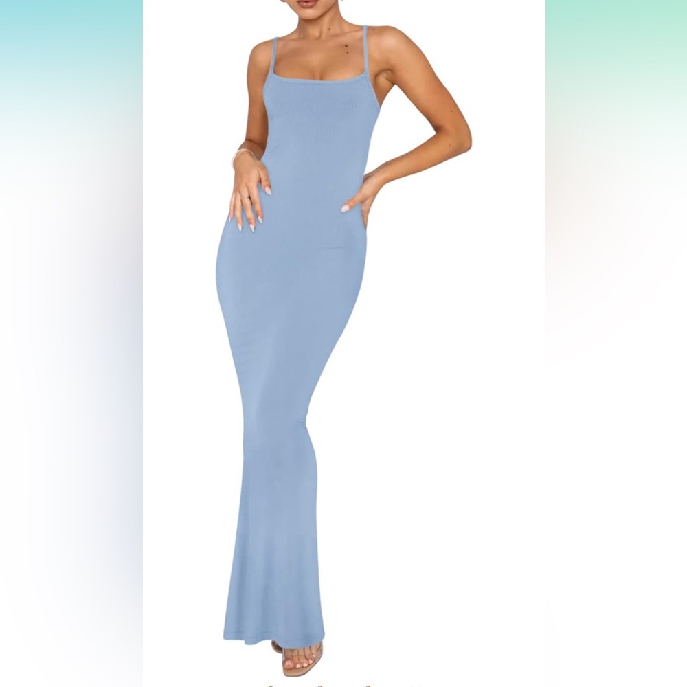 ReoRia Women's Blue Maxi Dress